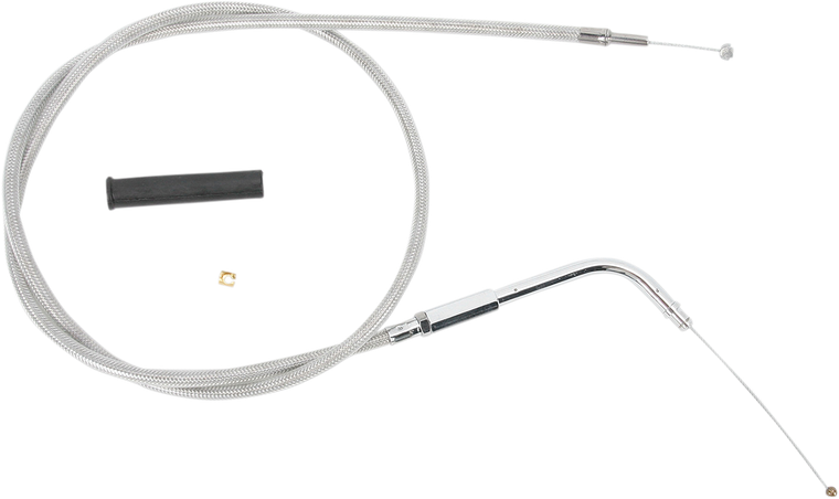 Drag Specialties - Idle Cable - 44" - Braided - Stainless Braided Idle Cable - 5342104B