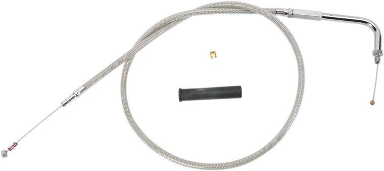 Drag Specialties - Idle Cable - 46" - Braided - Stainless Braided Idle Cable - 5341106B