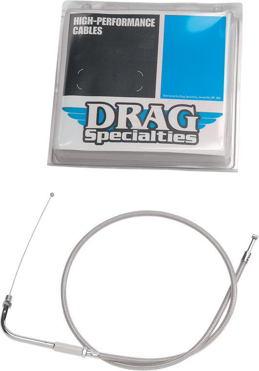 Drag Specialties - Idle Cable - Cruise - 38" - Braided - Stainless Braided Idle Cable - 5343000B