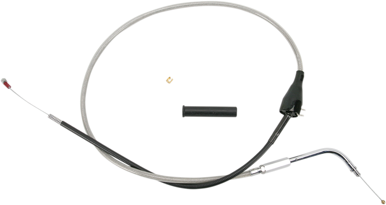 Drag Specialties - Idle Cable - Cruise - 38" - Braided - Stainless Braided Idle Cable - 5343100B