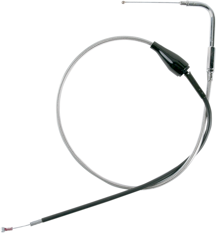 Drag Specialties - Idle Cable - Cruise - 39" - Braided - Stainless Braided Idle Cable - 5342800B
