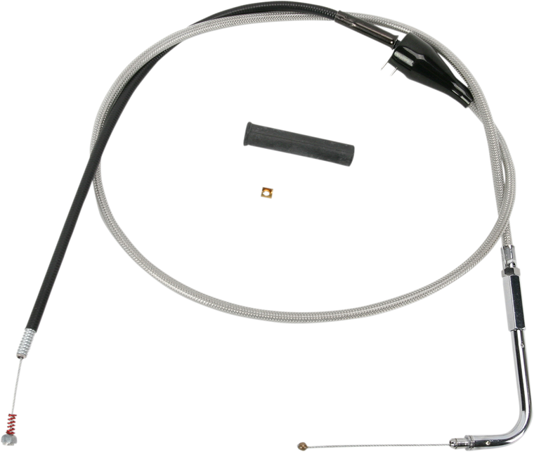 Drag Specialties - Idle Cable - Cruise - 48" - Braided - Stainless Braided Idle Cable - 5343204B