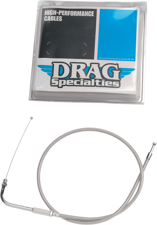 Drag Specialties - Idle Cable - 30" - Braided - Stainless Braided Idle Cable - 5343600B