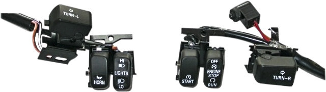 Harddrive - Hbar Switch Kit Blk/wht Lettrs 1996-06 W/out Cruise Cntrl - 370300