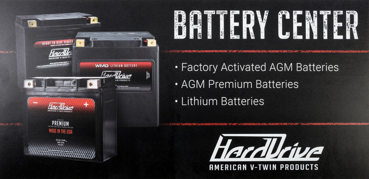 Harddrive - Harddrive Battery Rack Sign - HD BATTERY SIGN