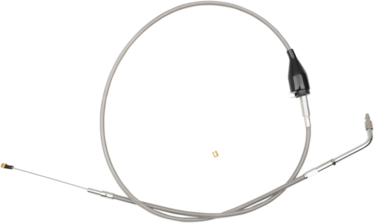 La Choppers - Idle Cable - 18" - 20" - Stainless Steel - Stainless Braided Handlebar Idle Cable - LA-8100ID19