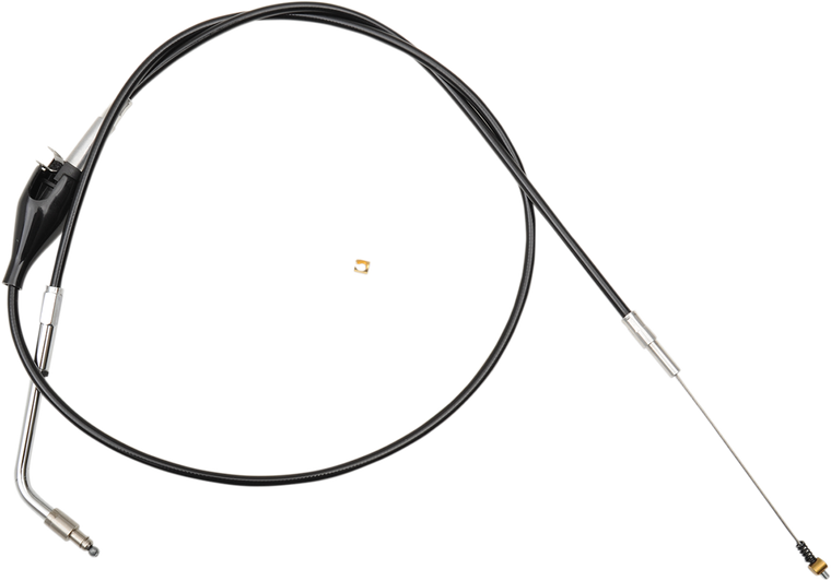 La Choppers - Idle Cable - 15" - 17" - Black - Black Vinyl Braided Handlebar Idle Cable - LA-8210ID16B