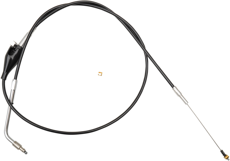 La Choppers - Idle Cable - 12" - 14" - Black - Black Vinyl Braided Handlebar Idle Cable - LA-8320ID13B