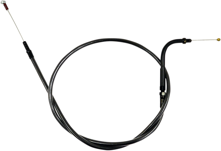 La Choppers - Idle Cable - 12" - 14" - Midnight - Midnight Braided Handlebar Idle Cable - LA-8005ID13M
