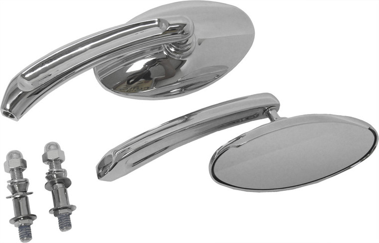 Harddrive - Mirrors Chrome Oval Chrome - 18-242