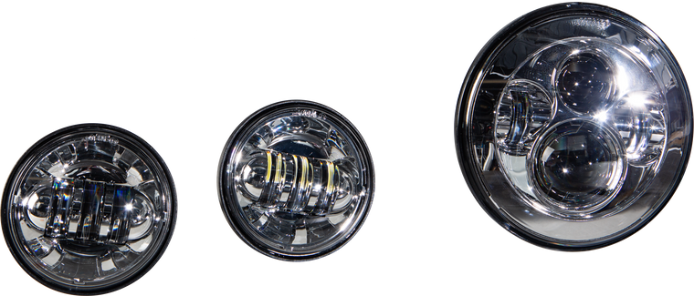 Harddrive - Led Headlight/passing Lamp Set Chrome - 820-0367