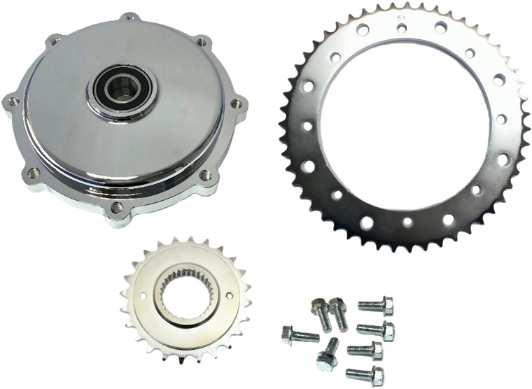 Harddrive - Cush Drive Chain Conv Kit Chrome `09-16 Flh/flt - 201407
