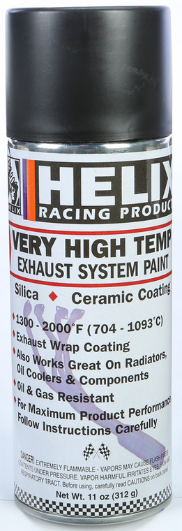 Helix - Very High Temp Exhaust System Paint Flat Black 11oz - 165-1020