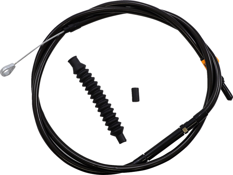 La Choppers - Clutch Cable - 15" - 17" Ape Hanger Handlebars - Midnight - Midnight Braided Clutch Cable  - LA-8010C16M