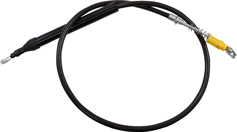 La Choppers - Clutch Cable - Quick Connect - 15" - 17" Ape Hanger Handlebars - Midnight - Midnight Braided Clutch Cable  - LA-8155C16M