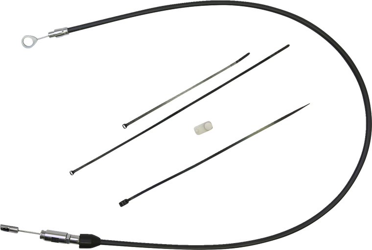 Drag Specialties - Clutch Cable - Upper - 34" - Black/Chrome - Upper Clutch Cable - 4323400HE