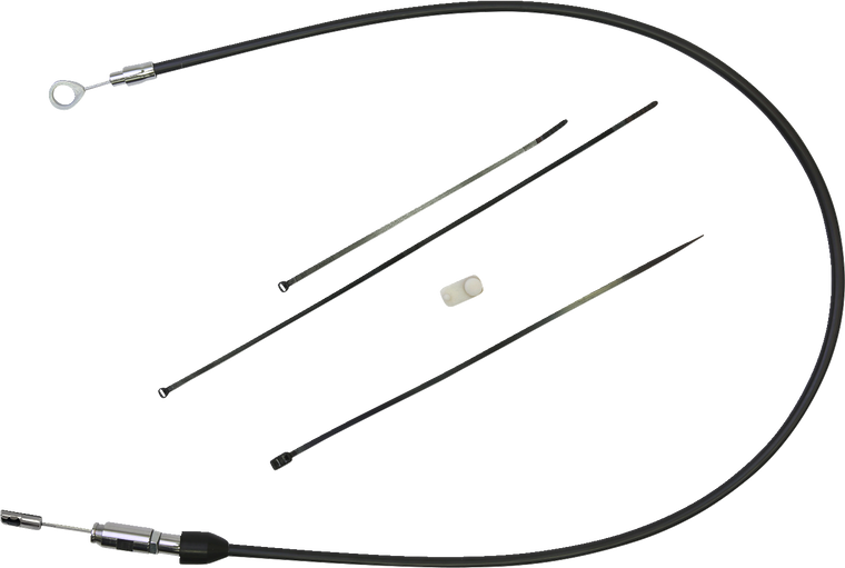 Drag Specialties - Clutch Cable - Upper - 52" - Black/Chrome - Upper Clutch Cable - 4323418HE