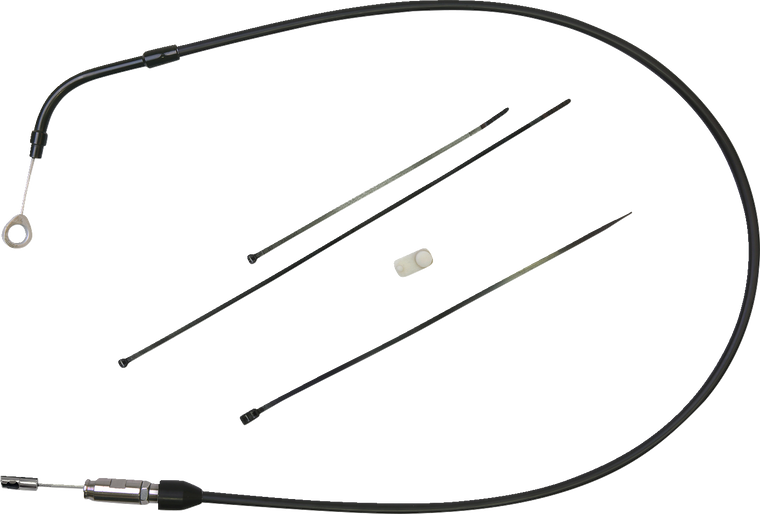 Drag Specialties - Clutch Cable - Upper - Bent Tube - 47" - Black/Black - Upper Clutch Cable - 6323508HE