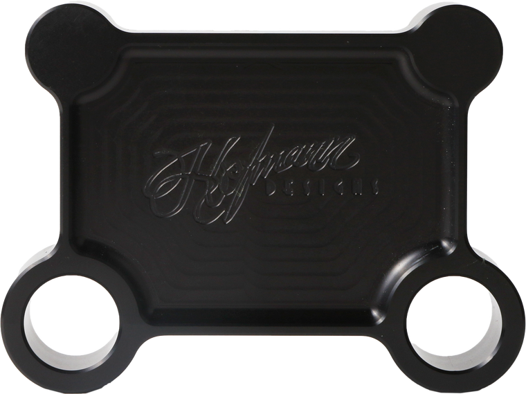 Hofmann Designs - H/d Billet Pull Back Plate Black Batwing - HDB-1017B