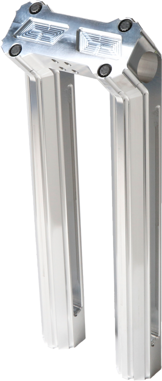 Hofmann Designs - H/d Billet Risers 12" Raw Kickback - HDB-1014R