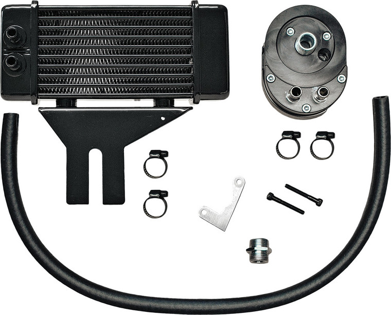 Jagg - Lowmount 10-row Oil Cooler Black - 750-2500