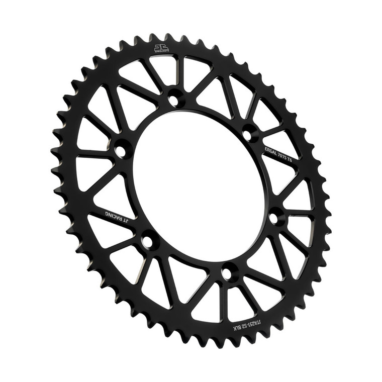 Jt - Rear Racelite Sprocket Alum 52t-520 Blk Hon/yam - JTA251.52BLK