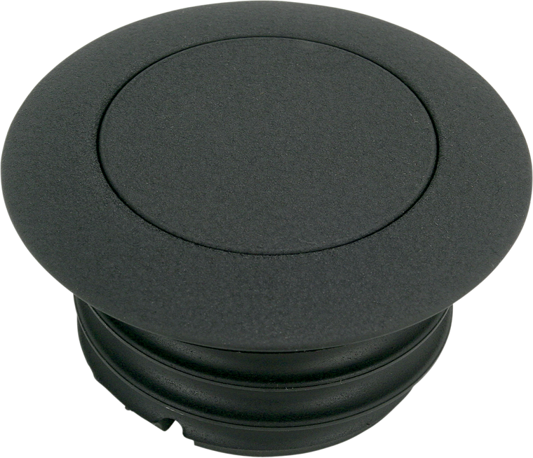 Drag Specialties - Gas Cap - Non-Vented Pop-Up - Black Wrinkle - Pop-Up Gas Cap  Non-Vented - 03-329B-B