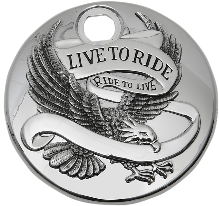 Drag Specialties - Live to Ride Console Door - Chrome - "Live to Ride" Fuel Console Door - T22-0150CA