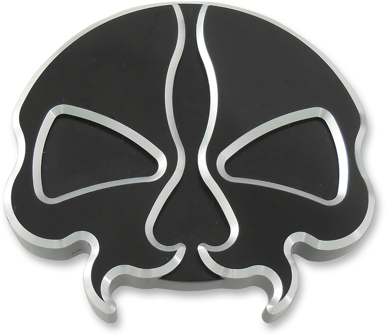 Drag Specialties - Gas Cap - Vented Split Skull - Black - Split Skull Gas Cap  Vented - 78048B
