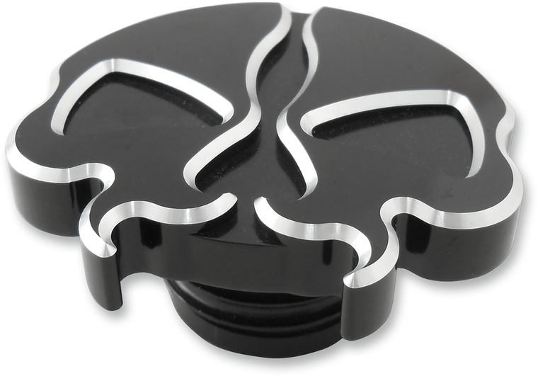 Drag Specialties - Gas Cap - Non-Vented Split Skull - Black - Split Skull Gas Cap  Non-Vented - 78049B Drag Specialties - Gas Cap - Non-Vented Split Skull - Black - Split Skull Gas Cap  Non-Vented - 78049B
