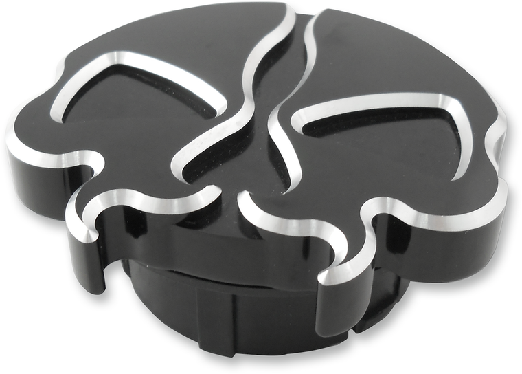 Drag Specialties - Gas Cap - Dummy Split Skull - Black - Split Skull Gas Cap  Dummy - 78050B