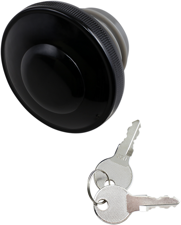 Drag Specialties - Gas Cap - Vented Locking - Black - Screw-In Locking Gas Cap  Vented - 03-0320AB-A