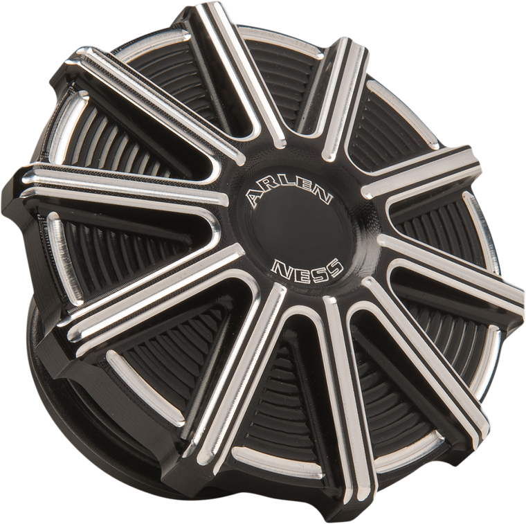 Arlen Ness - Gas Cap - 10 Gauge - Black Contrast Cut - Vented Gas Cap - 701-002