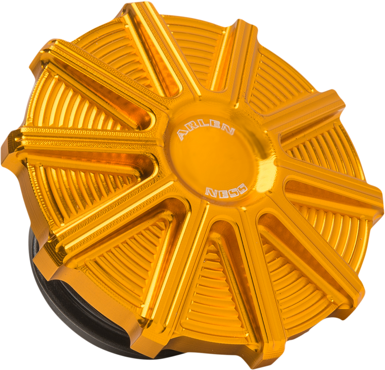 Arlen Ness - Gas Cap - 10 Gauge - Gold - Vented Gas Cap - 701-004