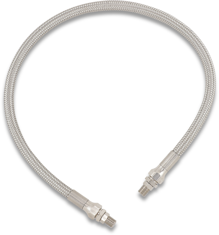 Drag Specialties - Oil Line with Fittings - Stainless Steel - 24" - Universal Braided Oil Line - 624