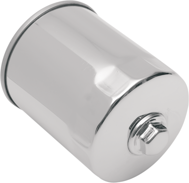 Drag Specialties - Magnetic Ring Oil Filter with Nut - Chrome - 3 1/4" - Magnetic Ring Oil Filter - 14-0003HPK-BX18