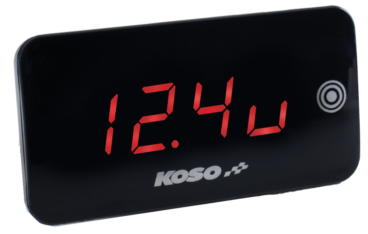 Koso - Super Slim Touch Screen Volt & Temp Gauge Red Display - BA068041