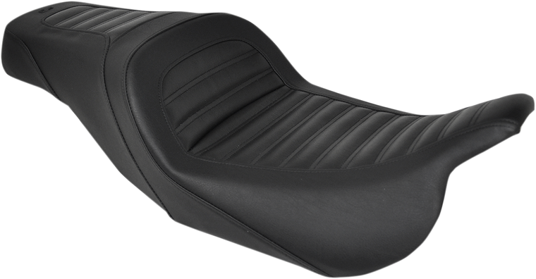 Saddlemen - Slim Roll & Pleat Seat - Black - '08-'23 FL - Slim Roll & Pleat Seat - 808-07B-161