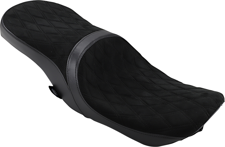 Drag Specialties - Low Touring Seat - Diamond - Ness Winged Tanks - FL '08-'22 - Low Profile Touring Seat - 0801-1078