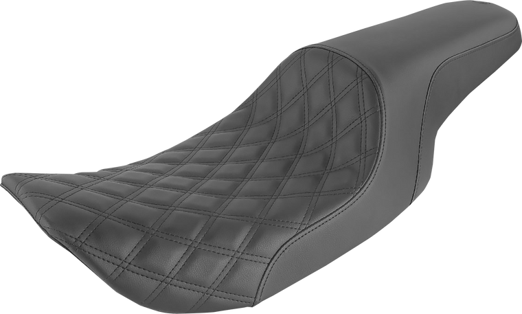 Saddlemen - Profiler Seat - Front Lattice/Rear Smooth - Black - FLHR/X - Profiler Lattice Stitch Seat - 897-06-149