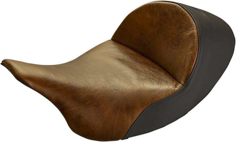 Saddlemen - Seat - Lariat Solo - Low - Distressed Brown - FL '08-'23 - Lariat Low Solo Seat - 808-07B-0041L