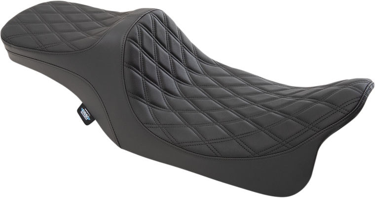 Drag Specialties - Predator III 2-Up Seat - Double Diamond - Black Thread - Predator III 2-Up Seat - 0801-1308