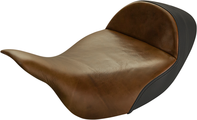 Saddlemen - Lariat Solo Seat - Extended Reach - Distressed Brown - FL '08-'23 - Extended Reach Lariat Solo Seat - 808-07B-0041EXT
