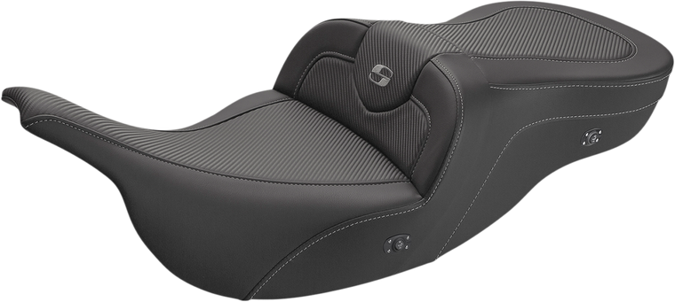 Saddlemen - Heated Roadsofa Seat - Carbon Fiber - Heated Roadsofa Carbon Fiber Seat - 897-07-185HCT