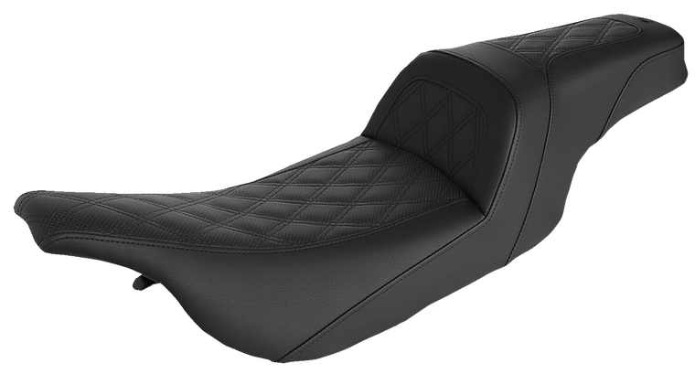 Saddlemen - Slim Seat - Black - Lattice Stitch - '99-'07 FLHT/FLTR - Slim Lattice Stitched Seat - 897-07-162