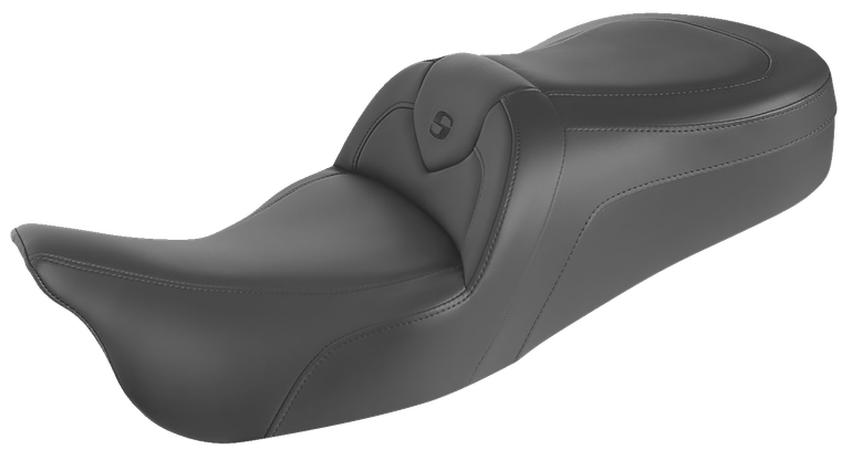 Saddlemen - RoadSofa Seat - Without Backrest - Black w/Black Stitching - Trikes - RoadSofa Seat for Trikes - 808-07B-187T