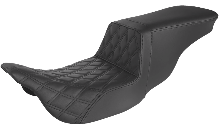 Saddlemen - Step-Up Seat - Front Lattice Stitch - Black - FLH - Step-Up Seat  Front Lattice Stitch - 808-07B-192