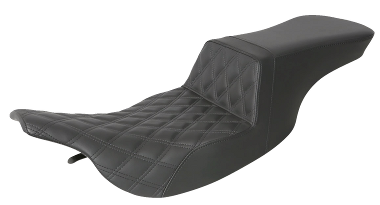 Saddlemen - Step-Up Seat - Front Lattice Stitch - Black - FL - Step-Up Seat  Rear Lattice Stitch - 897-07-192