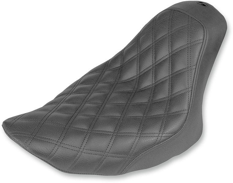 Saddlemen - Renegade Solo Seat - Lattice Stitched - Black - FXST - Renegade Lattice Stitch Solo Seat - 806-12-002LS