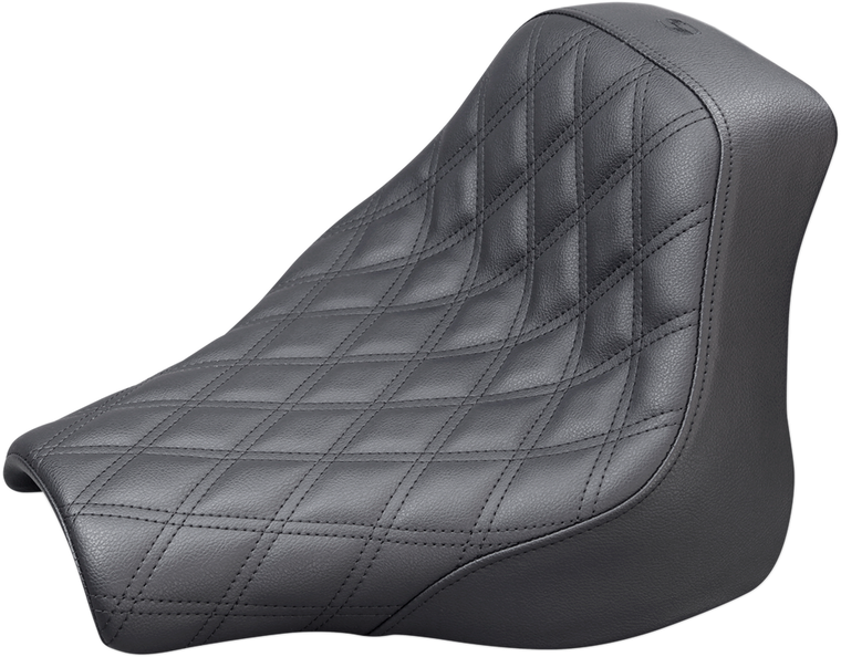 Saddlemen - Renegade Solo Seat - Lattice Stitched - Black - Renegade Lattice Stitch Solo Seat - 818-28-002LS